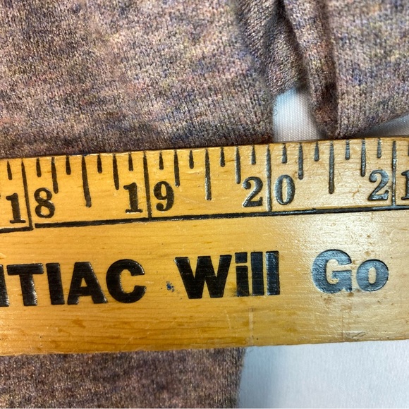 Liz Claiborne Cardigan Open Front Super Soft Brown Heather Medium Tall - Picture 6 of 8